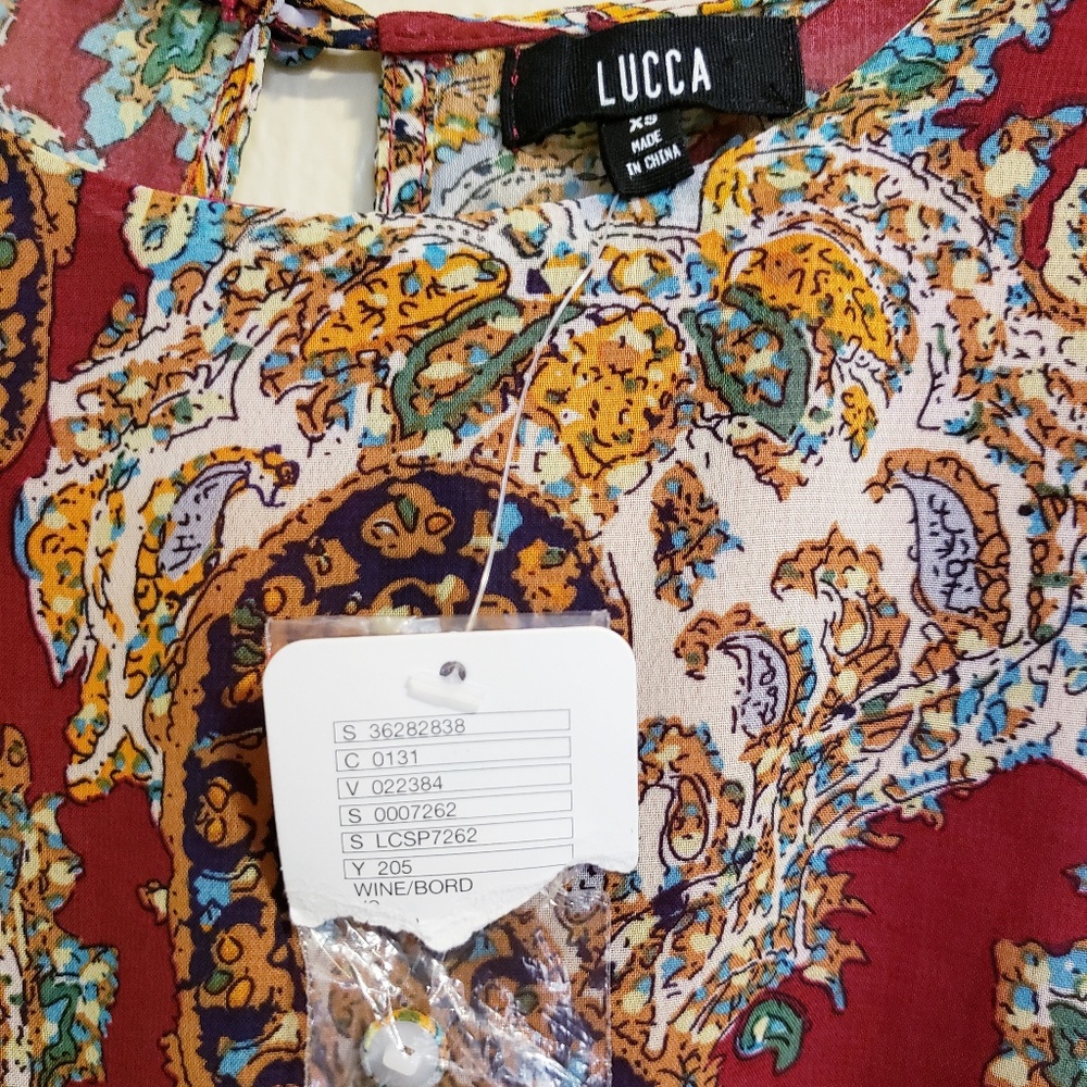 🚫SOLD Lucca long sleeve paisley winered romper - Picture 3 of 8